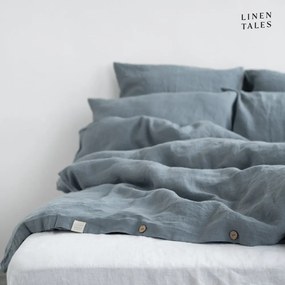 Jasnoniebieska lniana pościel dwuosobowa 200x200 cm – Linen Tales