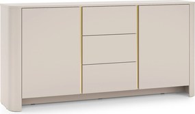 Komoda Sorrenti 168 cm z szufladami - kaszmir / złoty