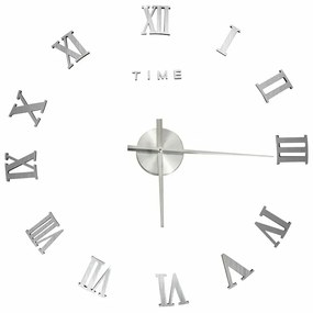Minimalistyczny srebrny zegar 100 cm Z5-C62