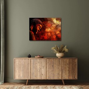 Obraz - Budda w odcieniach czerwieni (70x50 cm)