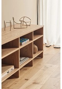 Szafka pod TV w dekorze dębu w naturalnym kolorze 180x50x40 cm Inari – Teulat