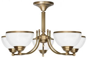 Niski żyrandol mosiężny R-S5AK