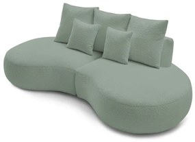 Jasnozielona sofa z materiału bouclé 260 cm Saint-Germain – Bobochic Paris