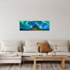 Obraz - Kirkjufell, Islandia (z zegarem) (90x30 cm)