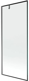 Mexen Next parawan nawannowy 1-skrzydłowy 80 x 150 cm, czarna ramka, gun metal - 895-080-000-00-70-95