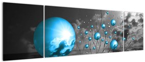 Obraz jasnoniebieskich kul (170x50 cm)
