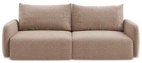 Jasnobrązowa rozkładana/ze schowkiem sofa 238 cm Kalena – Makamii