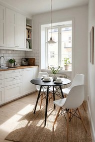 Czarny okrągły stół skandynawski C1-G79