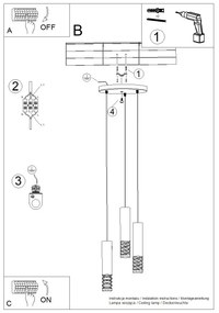 Lampa wisząca LAMI 3P biała SOLLUX  LIGHTING