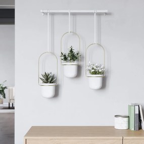 Plastikowe wiszące osłonki na doniczki na zioła zestaw 3 szt. ø 7,5 cm Triflora – Umbra