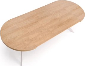 Okrągły rozkładany do 250 cm stół do jadalni Peroni dąb hikora / kaszmir Halmar