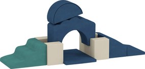 AIYAPLAY 7-częściowy Zestaw Bloków Wspinaczkowych dla Niemowląt i Małych Dzieci, Miękkie Zestaw Klettern do Wnętrz, Tkanina, Pianka, Kolorowy