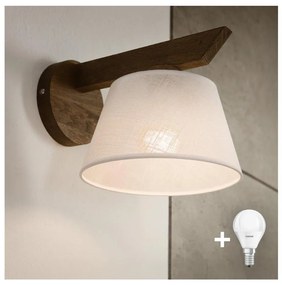 Brilagi - LED Kinkiet ANTHONY 1xE14/40W/230V dąb orzech/biały