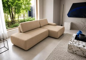 Narożnik z funkcją spania i pojemnikiem Slideo O 276 cm DL rozkładany sofa L-kształtna
