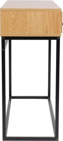 Konsola z dwoma szufladami Abbot w stylu loft
