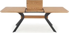 Loftowy stół rozkładany z fornirowanym blatem Bacardi