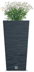Donica ogrodowa kwadratowa Furu Square 55 cm antracyt PROSPERPLAST