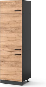 Szafka na lodówkę złoty dąb energetyczny 60x57.2x206.8 r-line