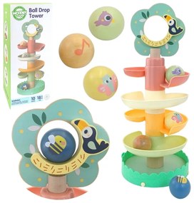 Woopie green drewniany kulodrom tor kulkowy 6el sensoryczne edukacyjny