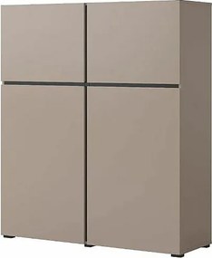 Komoda wysoka CROSS 4D 119cm congo/czarna