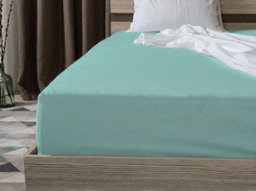 PrzytulneMieszkanie.pl Prześcieradło jersey miętowe 90 x 200 cm