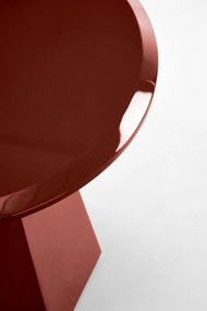 LOCA Ława Stolik kawowy Bordowa Nowoczesna Okrągła Lakierowana Geometryczna