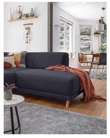 Antracytowy rozkładany/ze schowkiem narożnik (prawostronny/w kształcie litery L) Classy Sophie – Miuform