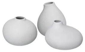 Jasnoszare porcelanowe wazony zestaw 3 szt. (wysokość 9 cm) Nona – Blomus