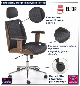 Fotel czarny obrotowy do komputera B9-H64