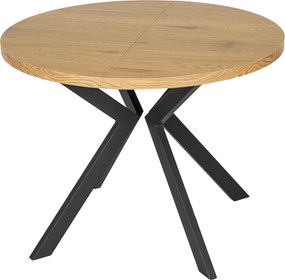 Loftowy stół rozkładany Lukas 100-250 cm dąb złoty
