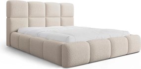 Łóżko tapicerowane Cloud 160x200 z pojemnikiem - beżowa bukla Quelle 03