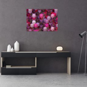 Obraz fioletowych kostek (70x50 cm)