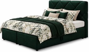 Zielone tapicerowane welurem łóżko z pojemnikiem 4 rozmiary Z6-P73