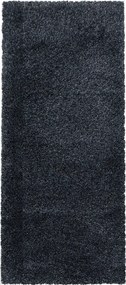 Antracytowy chodnik 80x250 cm Fluffy – Ayyildiz Carpets