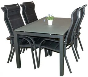 Czasza parasola ochronny na stół 150x90 cm + 4 krzesła Miami