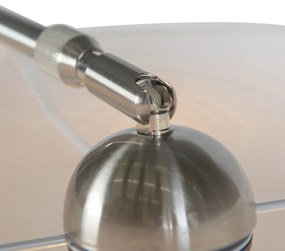 Nowoczesna lampa ścienna łukowa ze stali z białym kloszem 50/50/25 regulowana Retro Oswietlenie wewnetrzne