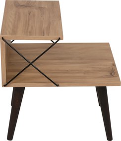 Szafka nocna KIVARO z metalowym detalem, sosna