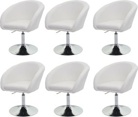 Krzesło do jadalni MCW-F19 (zestaw 6 sztuk),  tkanina/tekstylia kremowo-biały