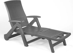 Leżak ogrodowy ZIRCONE, 72×195×101 cm, antracytowy I.P.A.E-Progarden