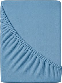 PrzytulneMieszkanie.pl Frotte prześcieradło EXCLUSIVE niebieskie 90 x 200 cm