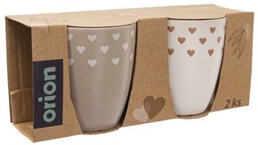 Orion 2-częściowy zestaw ceramicznych kubków Love Me, 140 ml