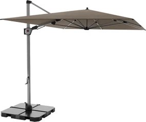 HYPERION 330 x 240 PRESTIGE - luksusowy huśtawkowy parasol ogrodowy z bocznym drążkiem : Kolor parasola - Kávová