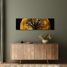 Obraz księżyca i sylwetki (170x50 cm)
