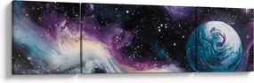 Obraz - Malowany wszechświat (170x50 cm)