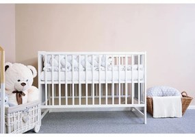 Nowe łóżeczko dziecięce Polly, biało-szare