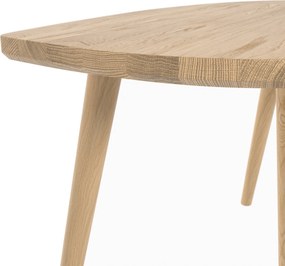 Stolik kawowy z drewna dębowego łezka P3 mały 60 cm