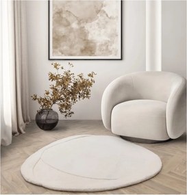 Biały dywan wełniany 150x150 cm Olsen – Asiatic Carpets