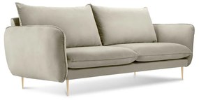 Beżowa aksamitna sofa Cosmopolitan Design Florence, 160 cm