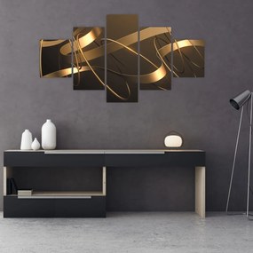 Obraz - Brązowe wstążki (125x70 cm)