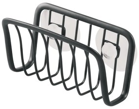 Czarny metalowy uchwyt z przyssawkami iDesign Axis, 6,5x14 cm